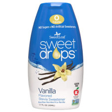 Front of Sweetleaf Sweet Drops Vanilla - Low Calories Sweet Drops - No Added Sugar Drops - Vanilla Stevia Drops