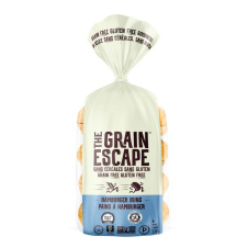 Front of The Grain Escape Grain Free Hamburger Buns Gluten Free Hamburger Buns Vegan Hamburger Buns Healthy Burger Buns