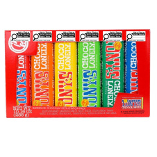 Front of Tony's Chocolonely Rainbow Tasting Pack, 6 Bars, 288g