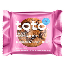 Toto Gluten-Free Protein Cookie Sea Salt Chocolate Chip, 64g - Gluten Free Chocolate Chip Cookies Vegan High Protein