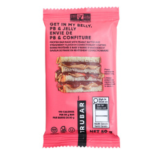 Front of TRUBAR Protein Bar Get In My Belly PB & Jelly - Gluten Free Vegan Protein Bars - Vegan Protein Bars Canada - Best Tasting Protein Bars