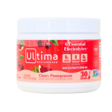 Front of Ultima Replenisher Electrolytes Cherry Pomegranate Tubs