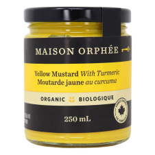 Front of Maison Orphee Organic Yellow Mustard with Turmeric, 250ml