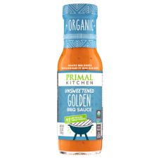 Front of Primal Kitchen Golden Unsweetened BBQ Sauce
