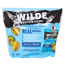 Front of WILDE Protein Chips - WILDE Chicken Chips - Healthy Sea Salt Vinegar Chicken Chips