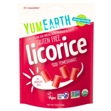 Front of YumEarth Organic Licorice Pomegranate, 142g
