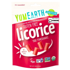 Front of YumEarth Organic Licorice Pomegranate, 142g