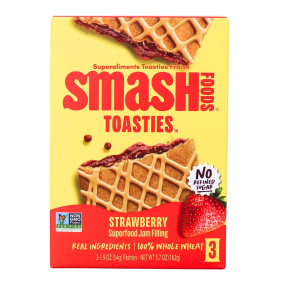 Smash Foods Superfood Toasties Strawberry, 3 Pack
