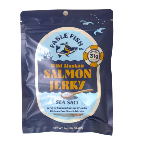 Fable Fish Co. High-Protein Wild Alaskan Salmon Jerky Sea Salt, 56 g