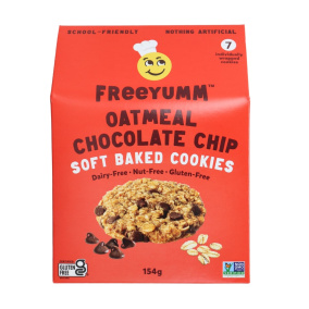 Freeyumm Allergen-Friendly Gluten-Free Soft Baked Cookies Oatmeal Chocolate Chip, 7 Pack