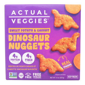 Actual Veggies Dinosaur Nuggets Sweet Potato & Carrot, 227g