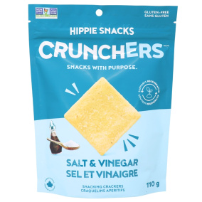 Hippie Snacks Gluten-Free Crunchers Salt & Vinegar, 110 g