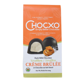 ChocXo Organic Dark Milk Chocolate Truffles Crème Brùlée, 100 g