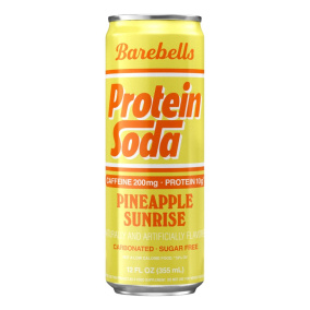 Barebells Caffeinated Protein Soda Pineapple Sunrise, 355mL