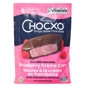 ChocXO 58% Dark Chocolate Raspberry Creme Cups, 98g