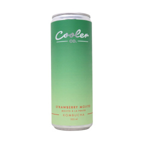 Cooler Co. Kombucha Strawberry Mojito, 355mL