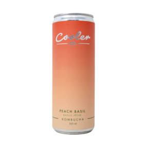 Cooler Co. Kombucha Peach Basil, 355mL
