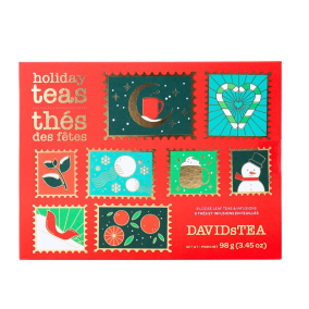 DAVIDsTEA Loose Leaf Tea & Infusions Sampler Holiday Tea, 8 Tins
