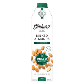 Lait d'amande non sucré Elmhurst, 946ml