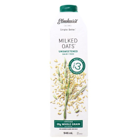 Elmhurst Lait d'avoine non sucré, 946ml