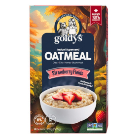 Goldy's Gluten-Free Instant Superseed Oatmeal Strawberry Fields, 6 Packets
