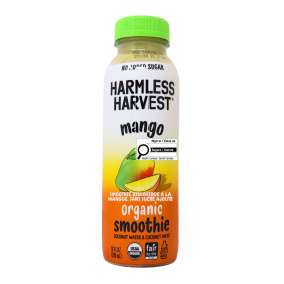 Smoothie biologique sans sucre ajouté à la mangue Harmless Harvest, 296 mL