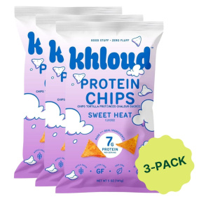 Khloud Protein Tortilla Chips Sweet Heat Bundle 3-Pack, 141g each