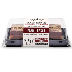 Nats Rawline Plant-Based Raw Cakes Caramel Cocoa, 130 g