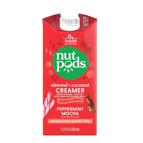 Nutpods Unsweetened & Dairy-Free Almond + Coconut Creamer Peppermint Mocha, 330mL