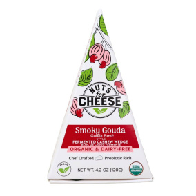 Nuts For Cheese Organic Dairy-Free Fermented Cashew Cheese Smoky Gouda, 120 g