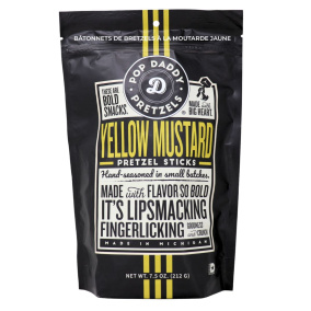 Pop Daddy Pretzel Sticks Yellow Mustard, 212 g