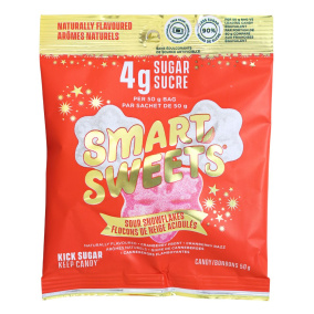 SmartSweets Low Sugar Gummies Sour Snowflakes, 50 g