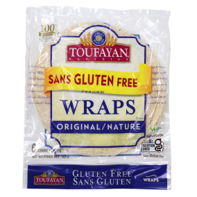 Toufayan Bakeries 9” Gluten Free Wraps Original, 6 Wraps