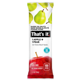 C'est tout. Barre de fruit sans sucre ajouté Pomme Poire, 1 barre