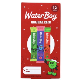 Waterboy Hydration + Holiday Recovery Sugar-Free Electrolyte Drink Mix Variety Pack, 12 Pack