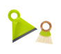 Side of Full Circle Tiny Team Mini Broom and Dustpan Green