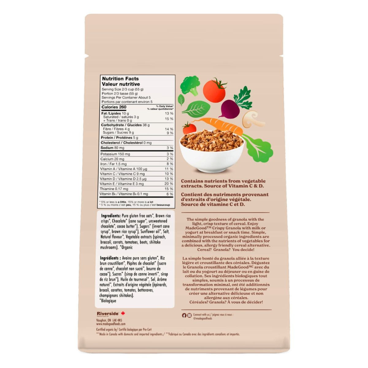 thumbnail image 2 of Made Good Chocolate Chip Crispy Squares - USDA Organic Snack Bars, 4.68oz 2 of 11