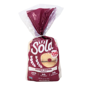 Sola Keto Bagel Everything, 4 Bagels Front