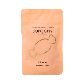 OH MY GUM! Sugar-Free Bonbons Peach Front