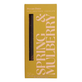 Spring & Mulberry 72% Cacao Date-Sweetened Chocolate Pecan Date, 60 g