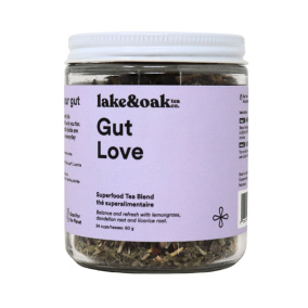 Lake & Oak Tea Co. Loose Leaf Superfood Tea Blend Gut Love, 60 g