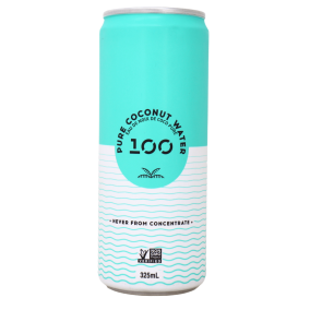 100 Coconuts Pure Coconut Water Drink Original front