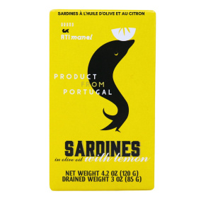 Ati Manel Sardines in Olive Oil with Lemon Front