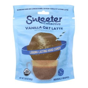 Sweeter Collective Organic Long Lasting Hard Candy Vanilla Oat Latte Front