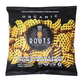 Roots Farm Fresh Organic Potato Waffle Fries Front