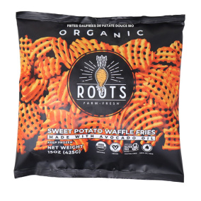 Roots Farm Fresh Organic Potato Waffle Fries Front