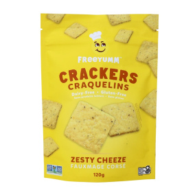 Freeyumm Allergen-Free Gluten-Free Crackers Zesty Cheeze, 120 g