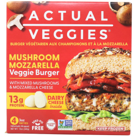 Actual Veggies Black Bean Cheddar Veggie Burger Front
