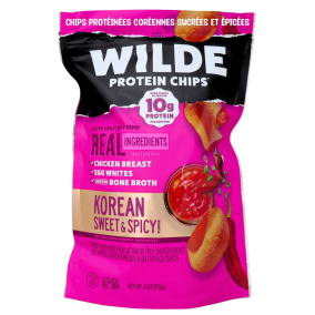 Front of WILDE Protein Chips Chicken Chips BBQ - Keto Chicken Chips - Keto Protein Chips - Low Carb Protein Chips
