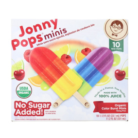 JonnyPops No Sugar Added Organic Colour Burst Minis Front
